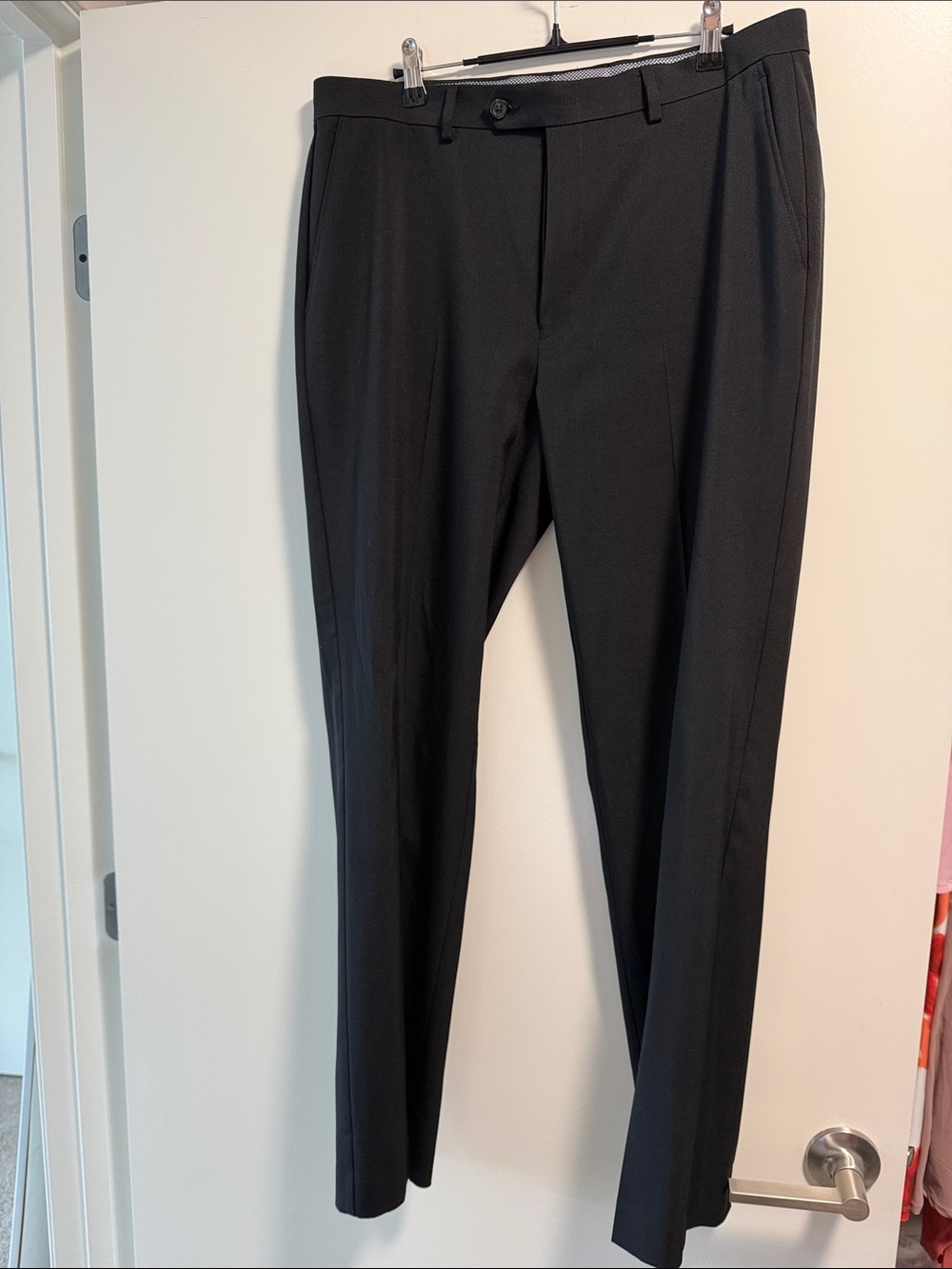 Chaps Men's Black Dress Pants - Tailored Straight Leg